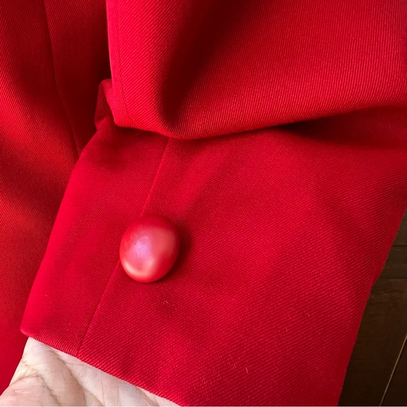 Christian Dior Red 100% Wool Long Blazer US12 Used Once!! - Picture 10 of 16